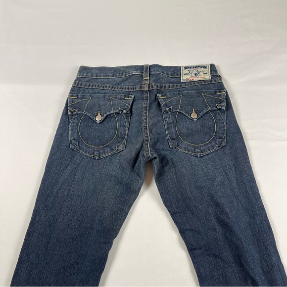 True Religion Men's Slim Fit Straight Jeans, Dark Wash Relaxed Slim Size: 34 - Picture 9 of 16